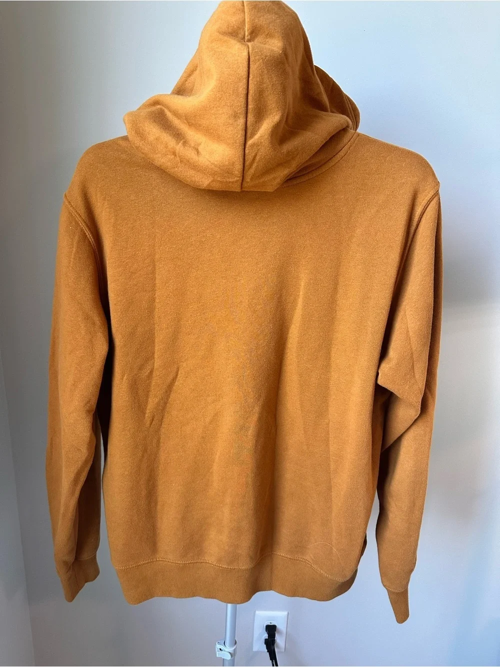 The North Face Khaki Brown Pullover Hoodie Men's Medium Fleece Patch Sweatshirt